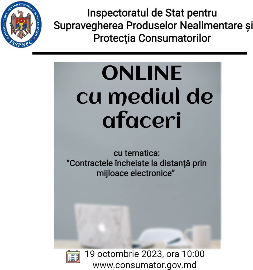  Webinar cu tematica: “Contractele încheiate la distanță prin mijloace electronice” 